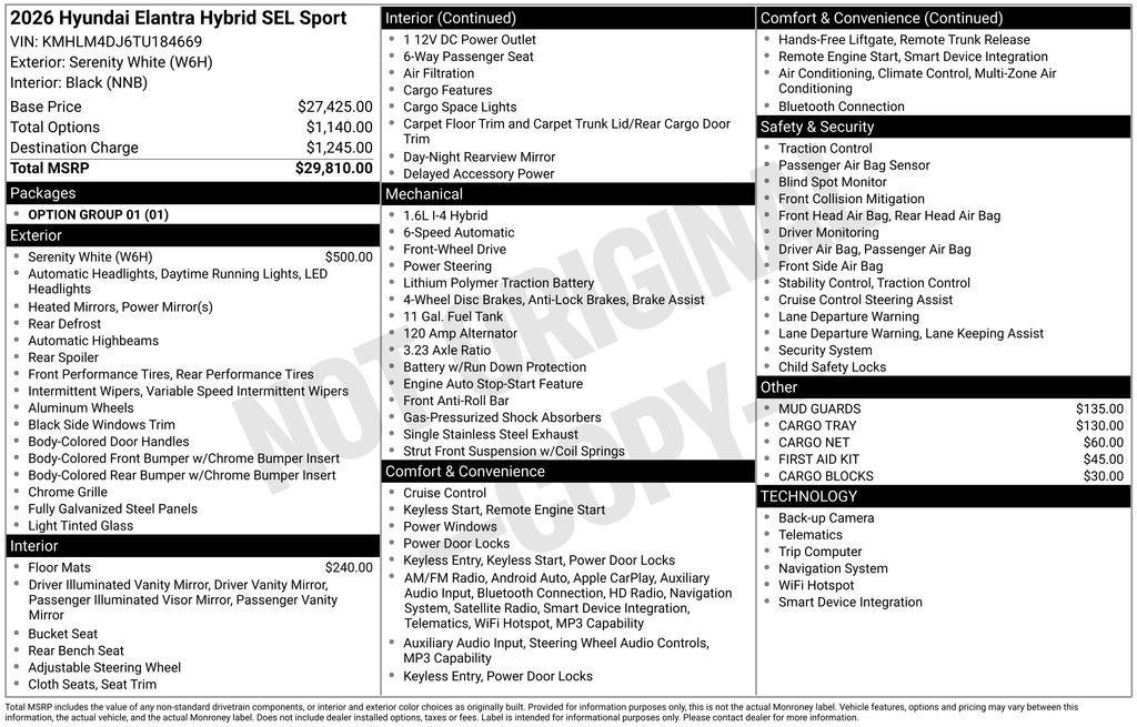 New 2026 White Hyundai SEL Sport image 39