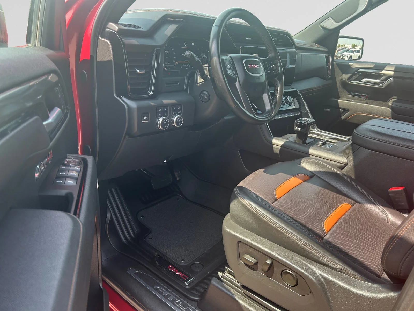 Used 2025 Red GMC AT4 Crew Cab 3.0L Diesel Leather Sunroof Navigation 4x4 image 13
