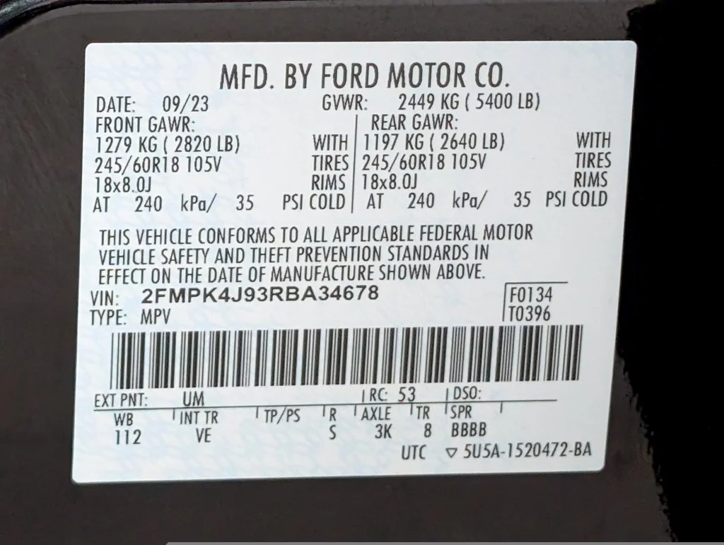 Certified Used 2024 Agate Black Metallic Ford SEL image 23