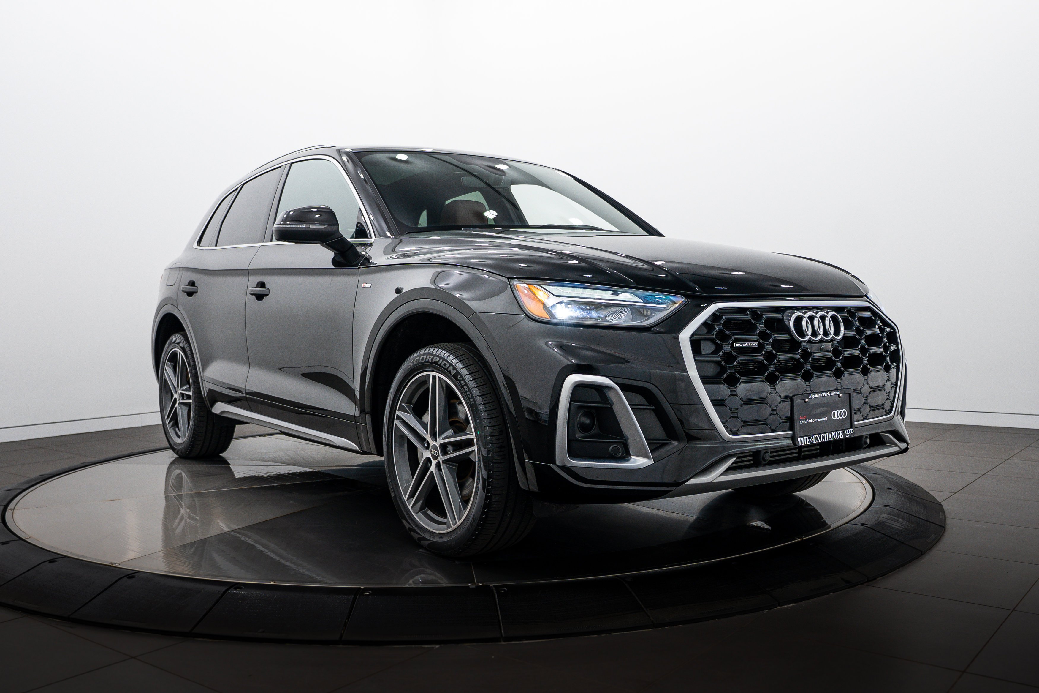 Certified 2023 Audi Q5 Premium Plus with VIN WA1E2AFY8P2079459 for sale in Highland Park, IL