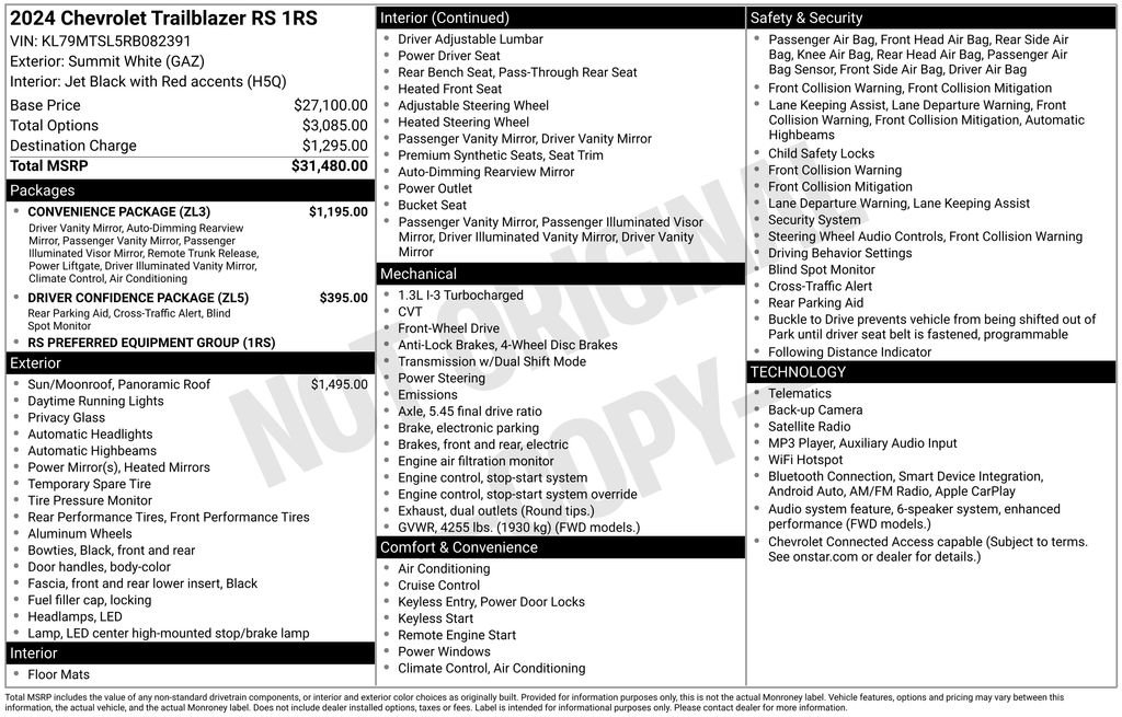 Used 2024 White Chevrolet RS image 26