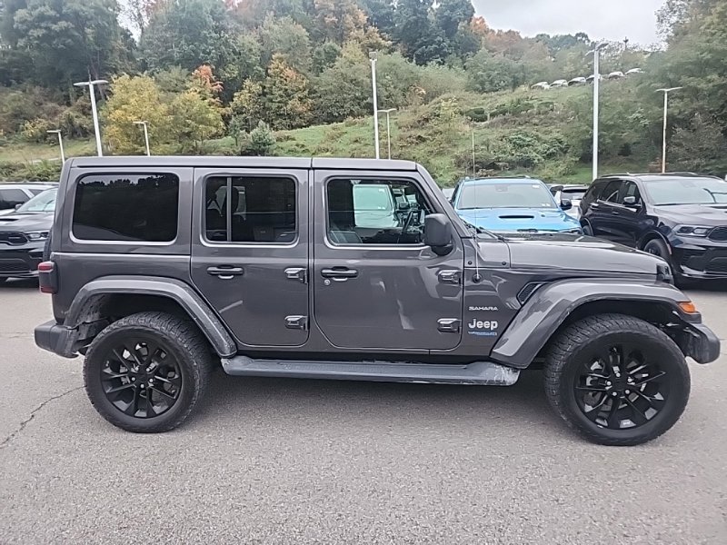 Used 2021 Gray Jeep Unlimited Sahara 4xe image 5