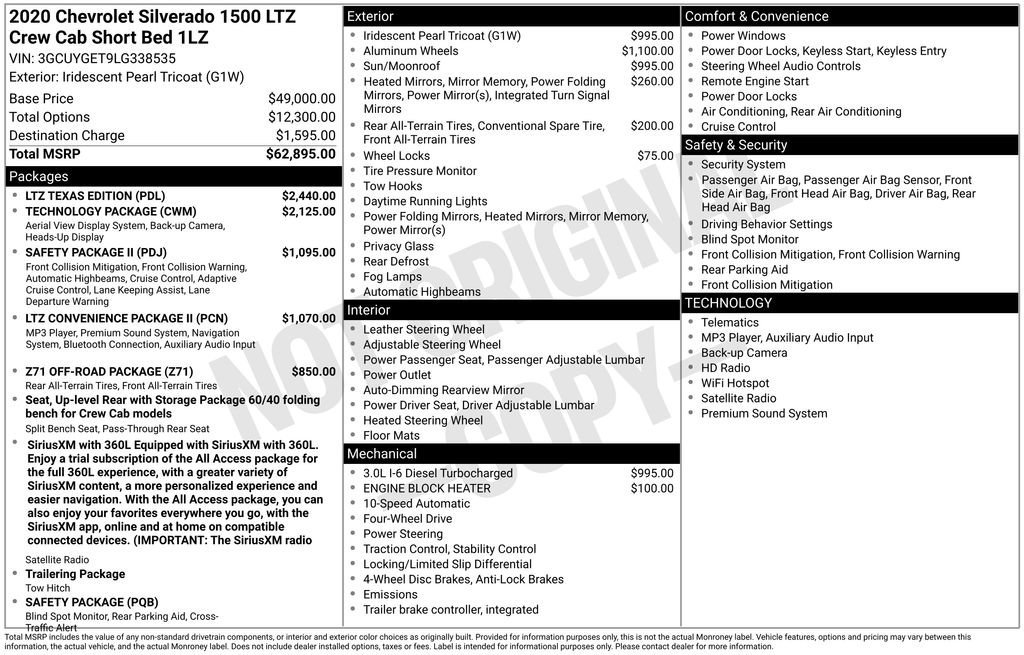 Used 2020 IRIDESCENT PEARL TRICOAT Chevrolet LTZ image 27