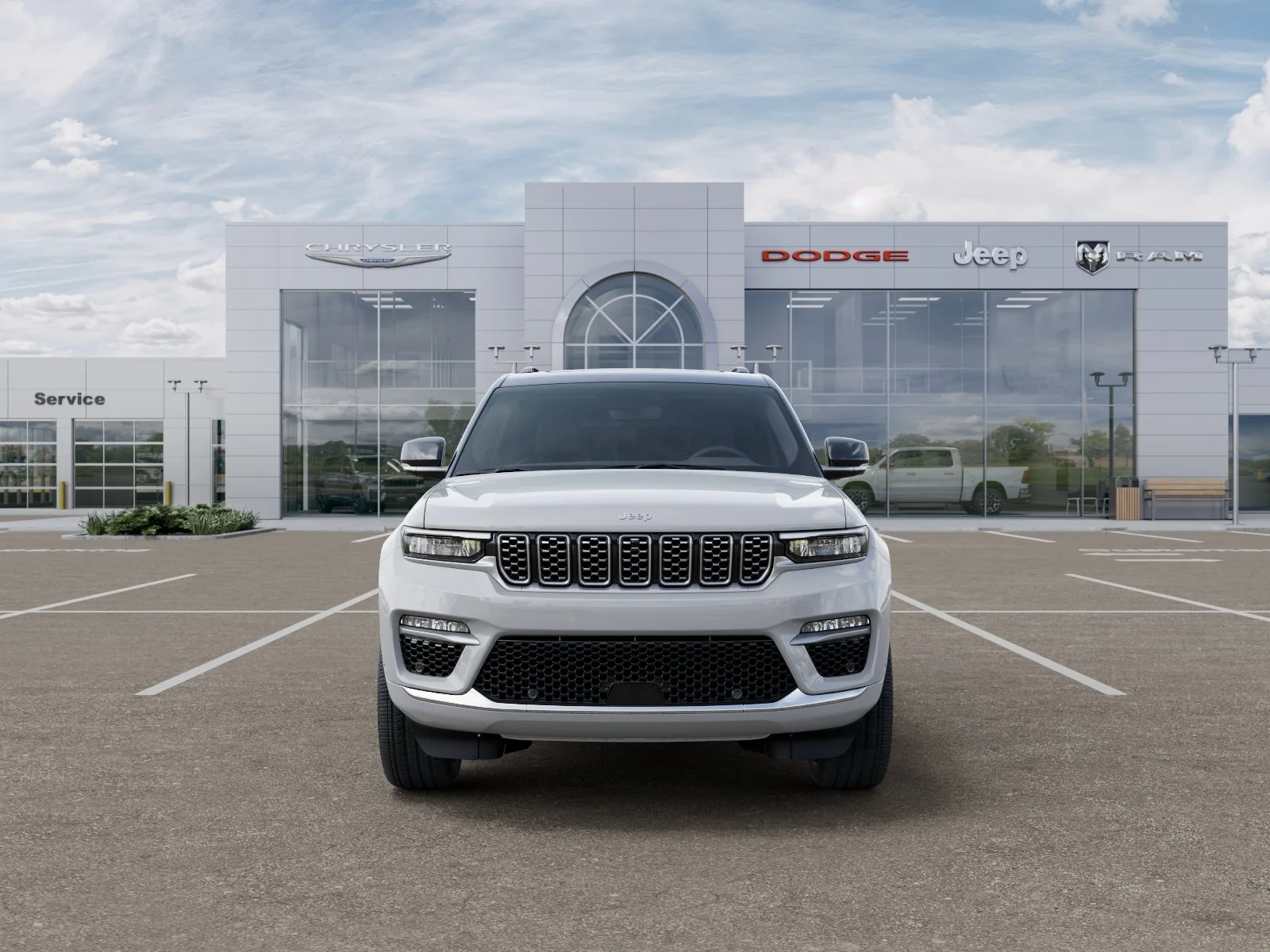 New 2025 Bright White Clear-Coat Exterior Paint Jeep Summit Reserve image 86