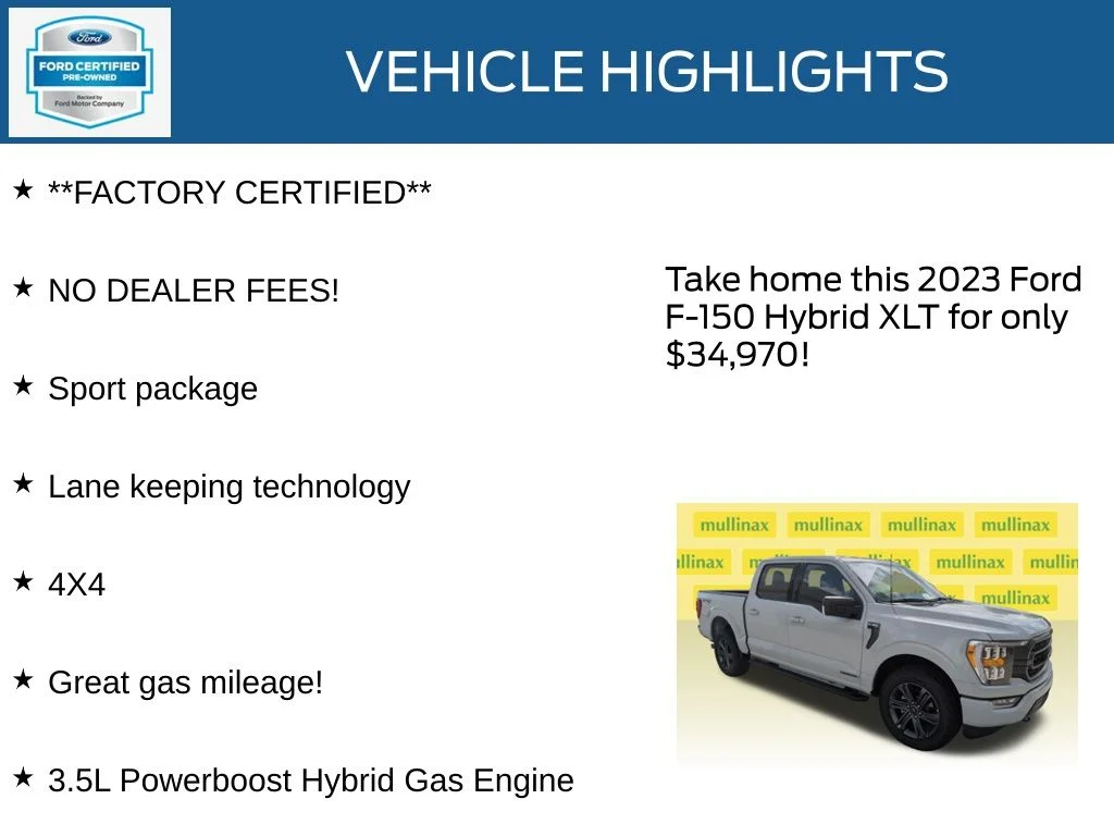 Certified Used 2023 White Ford XLT image 12