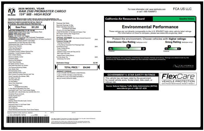 Used 2026 Bright White Clearcoat Ram Tradesman image 5