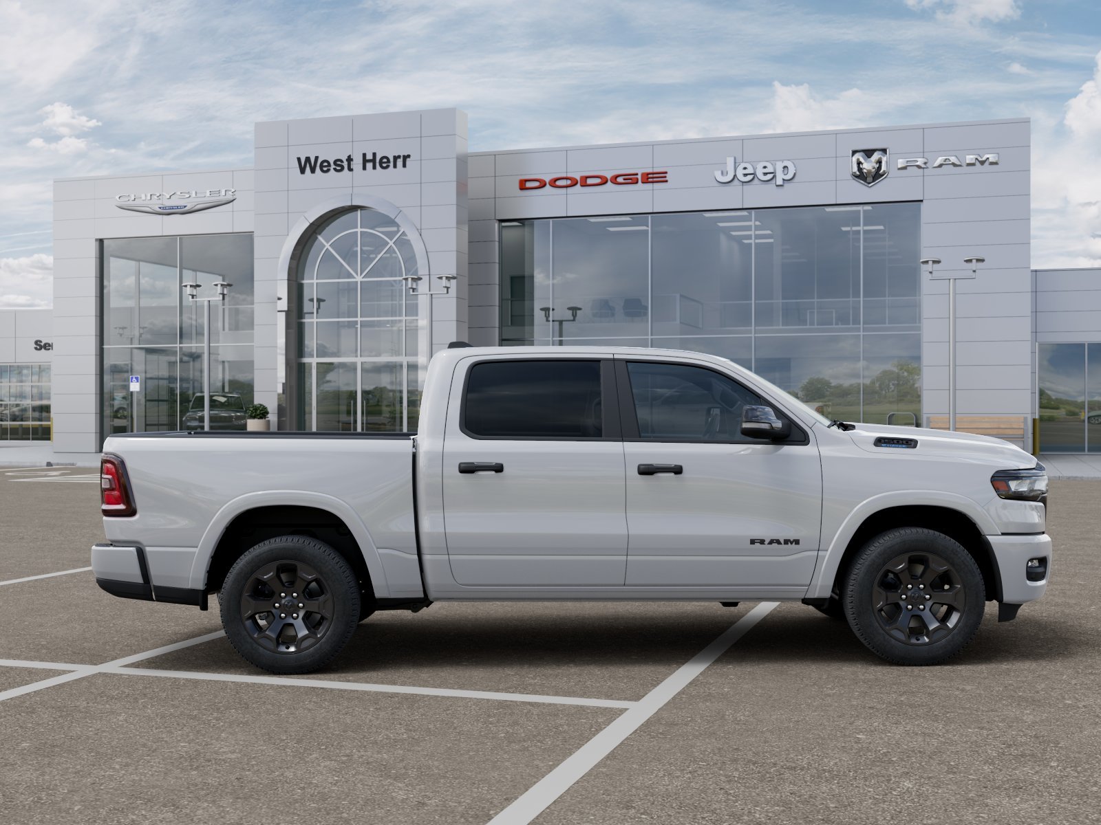 New 2026 Bright White Clear-Coat Exterior Paint RAM RAM 1500 BIG HORN CREW CAB 4X4 image 47