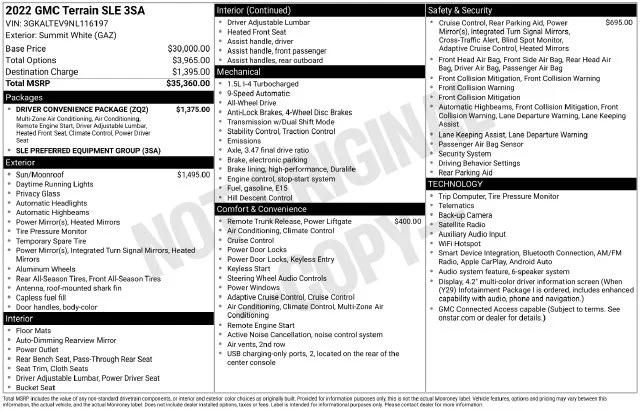 Used 2022 White GMC SLE image 30