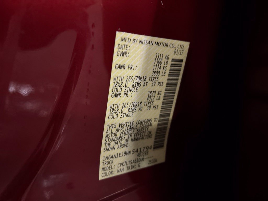 Used 2017 Red Nissan SV image 16