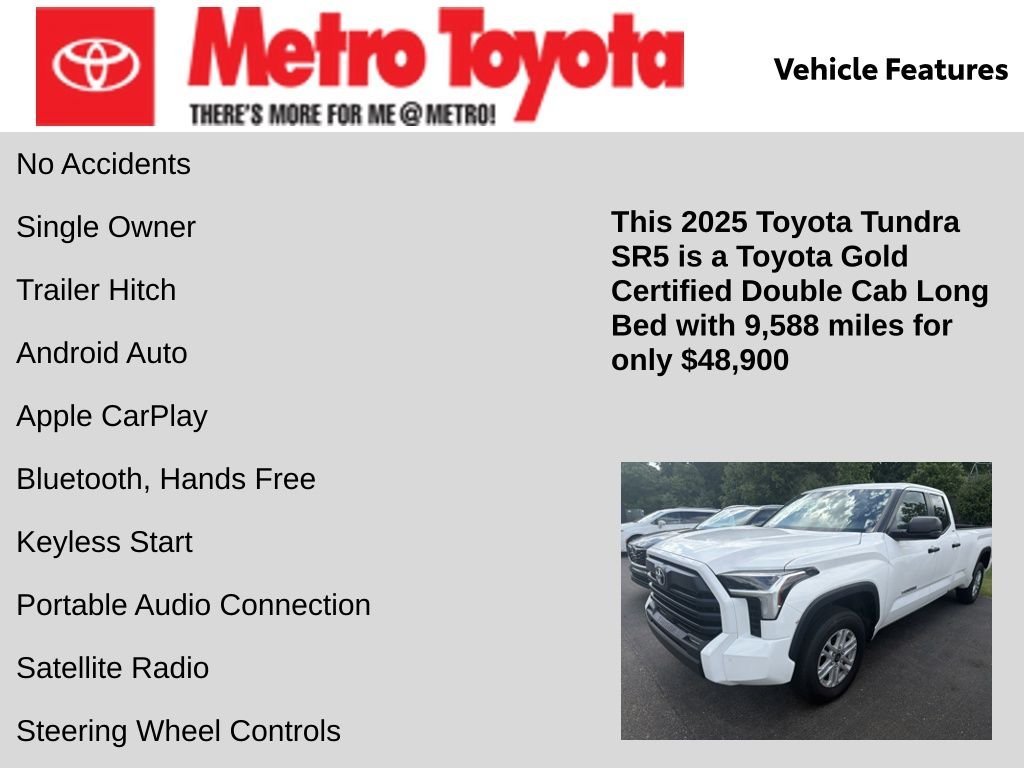 Certified Used 2025 White Toyota SR5 image 11