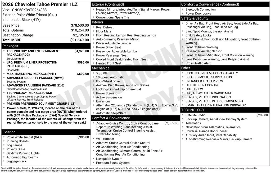 2026 Chevrolet Tahoe Premier - Photo 28