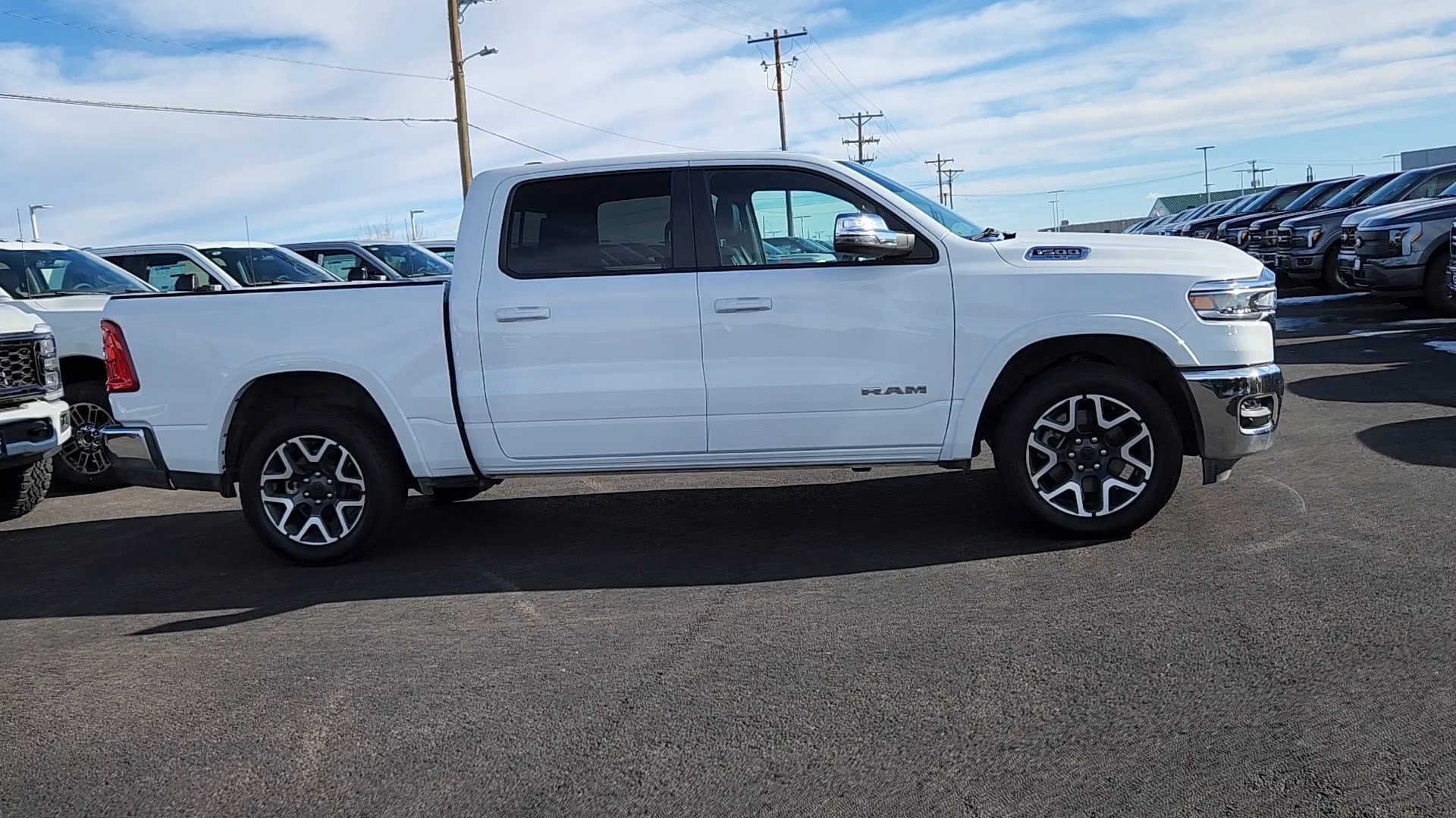 Used 2025 Bright White Clearcoat Ram Laramie image 3