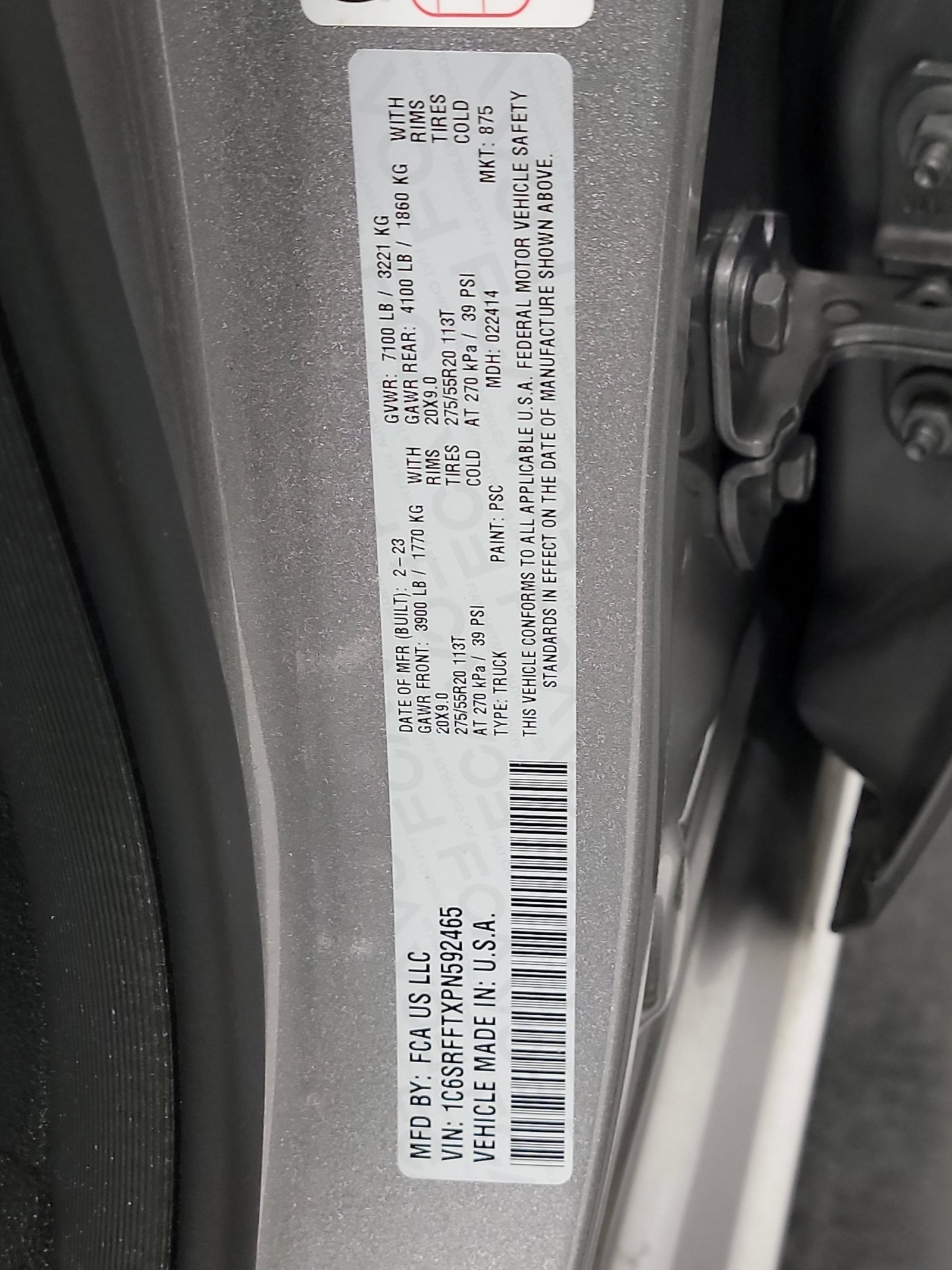Used 2023 Billet Silver Metallic Clearcoat Ram Big Horn image 31