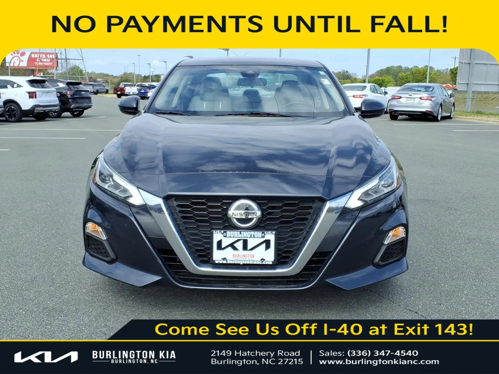 Used 2022 Nissan Altima SV with VIN 1N4BL4DV7NN333714 for sale in Burlington, NC