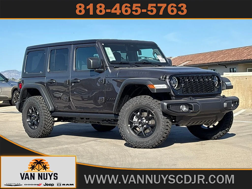 New 2026 Granite Crystal Metallic Clear Coat Jeep 4-Door Willys 4x4 image 1