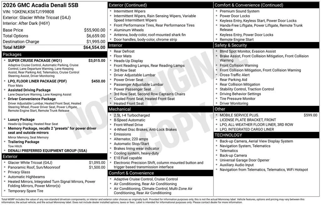 New 2026 Glacier White Tricoat GMC Denali image 24