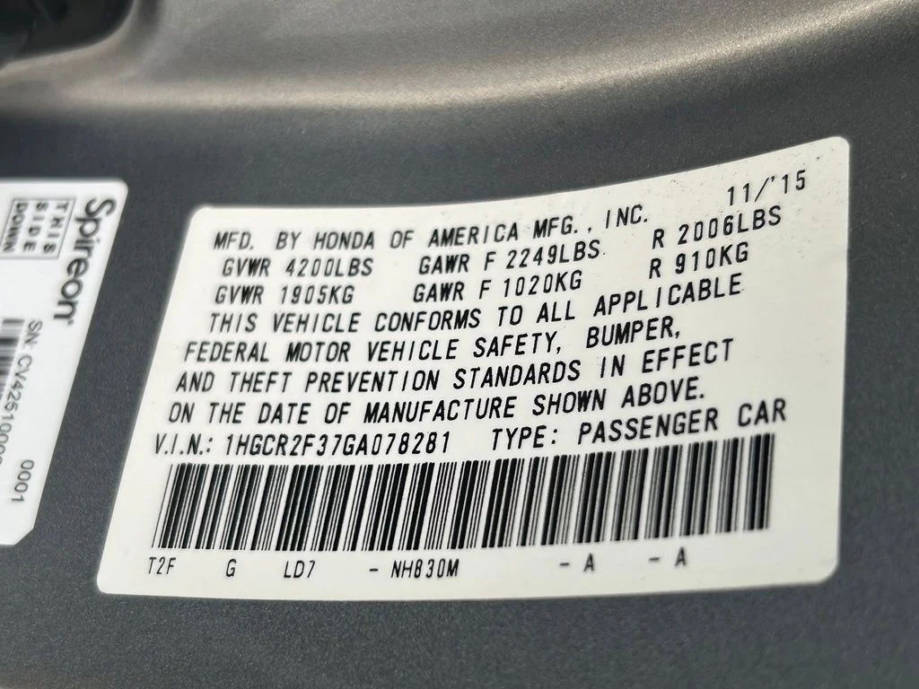 Used 2016 Gray Honda LX image 38