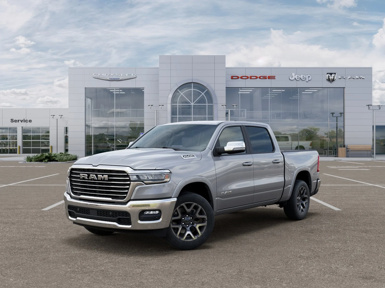 New 2026 Billet Silver Metallic Clear-Coat Exterior Paint RAM Laramie image 29