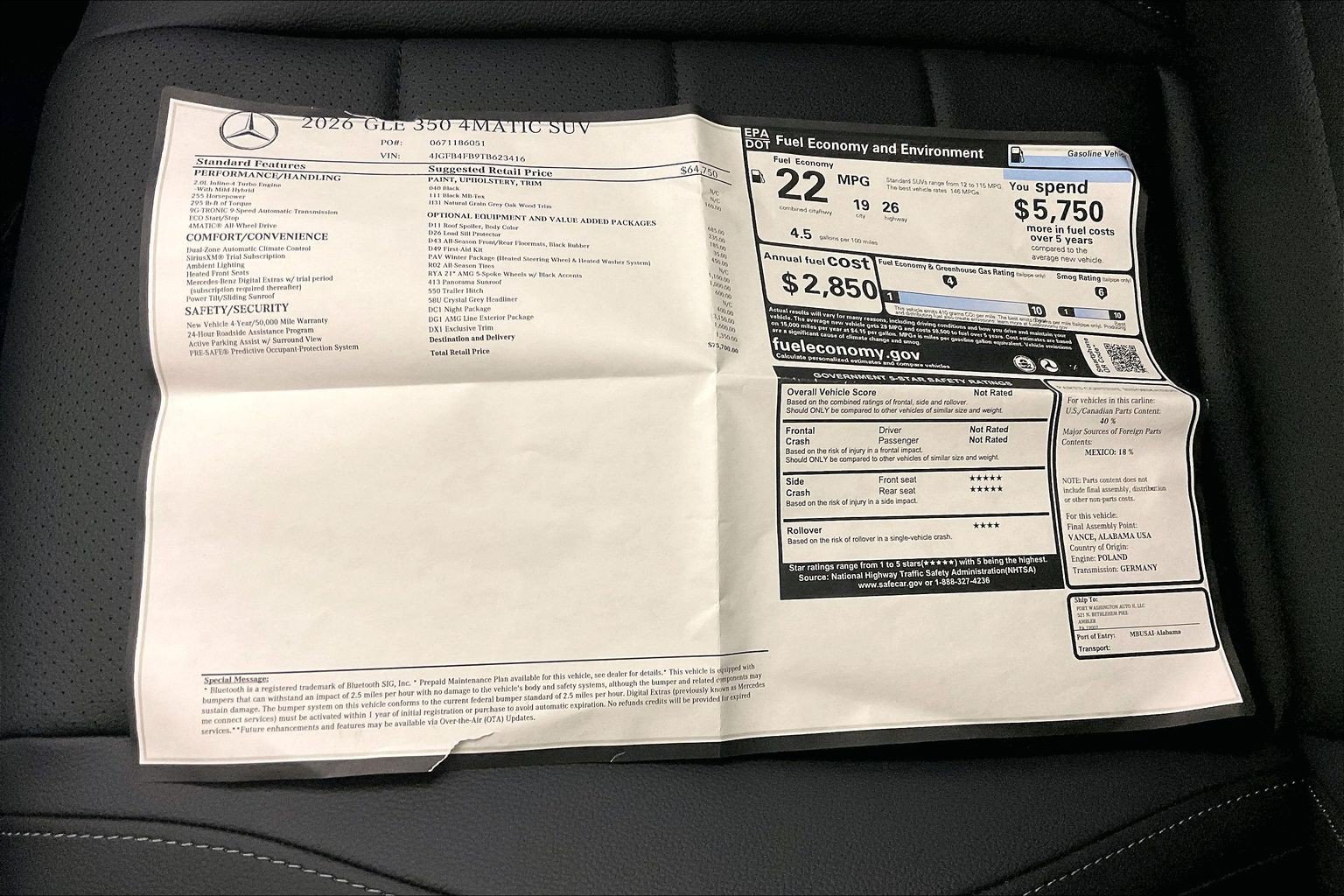 New 2026 Black Mercedes-Benz GLE 350 image 28