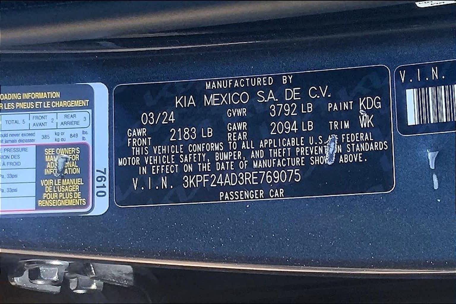 Certified Used 2024 Gravity Gray Kia LXS image 30