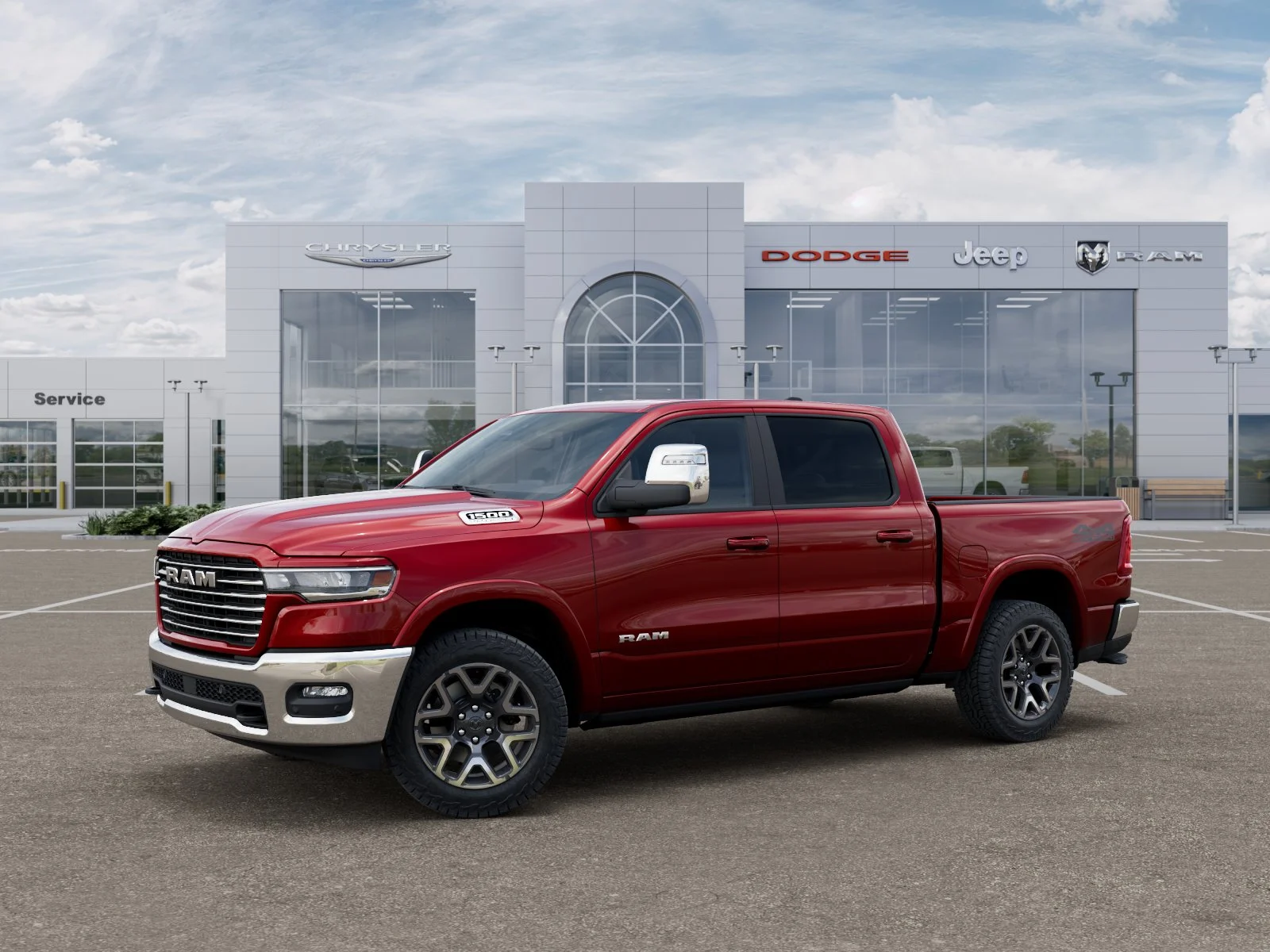 New 2027 Molten Red Pearl-Coat Exterior Paint RAM Laramie image 36