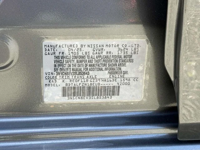 2025 Nissan Versa Sedan SV - Photo 25