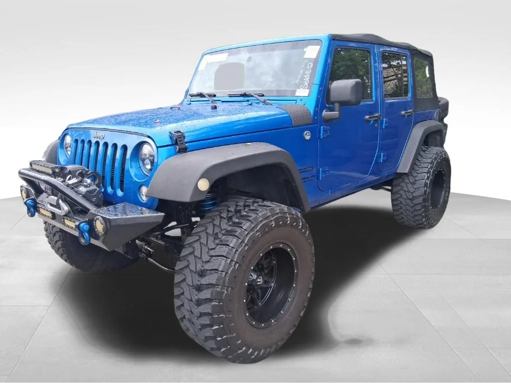 Used 2015 Blue Jeep Unlimited Sport image 11