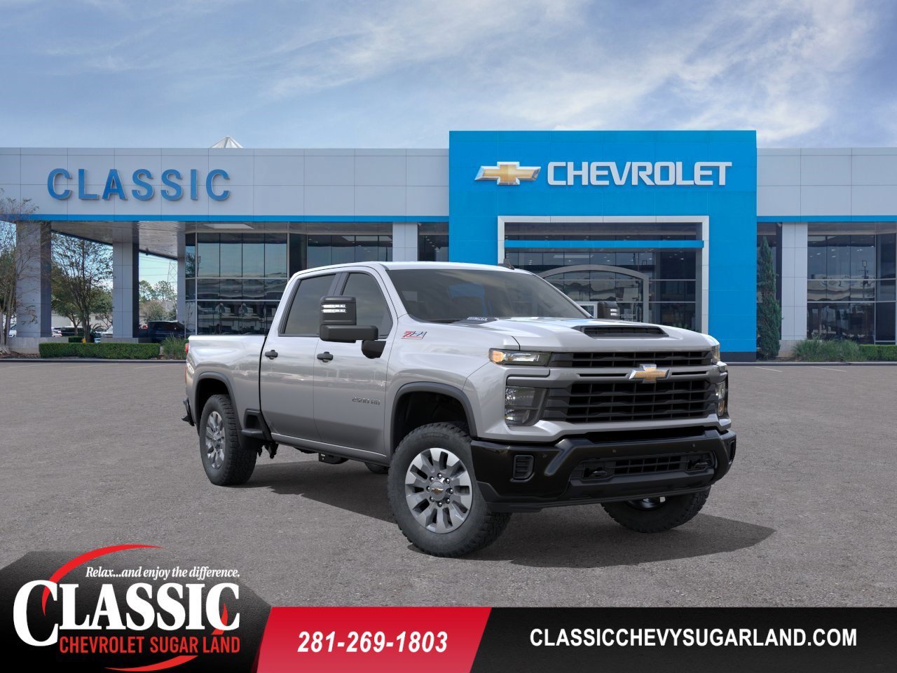 2026 Chevrolet Silverado 2500 HD Custom Gray at Classic Elite Chevrolet Sugar Land