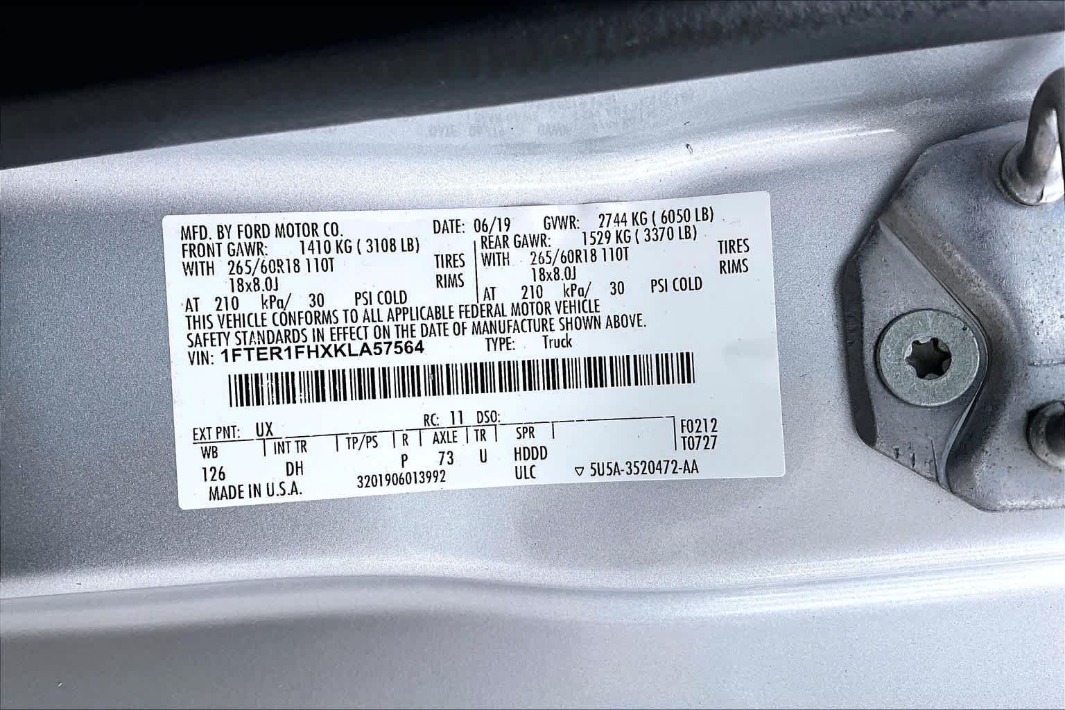 Used 2019 Ingot Silver Ford LARIAT image 37