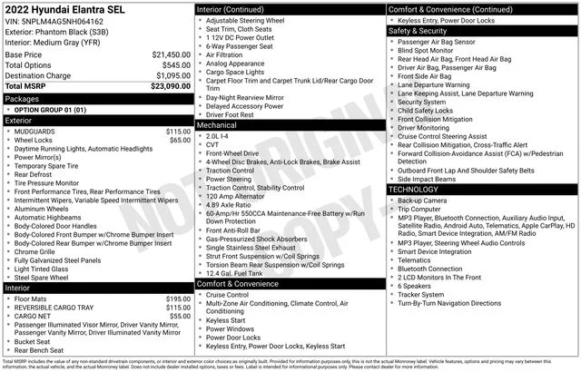 Used 2022 Black Hyundai SEL image 7