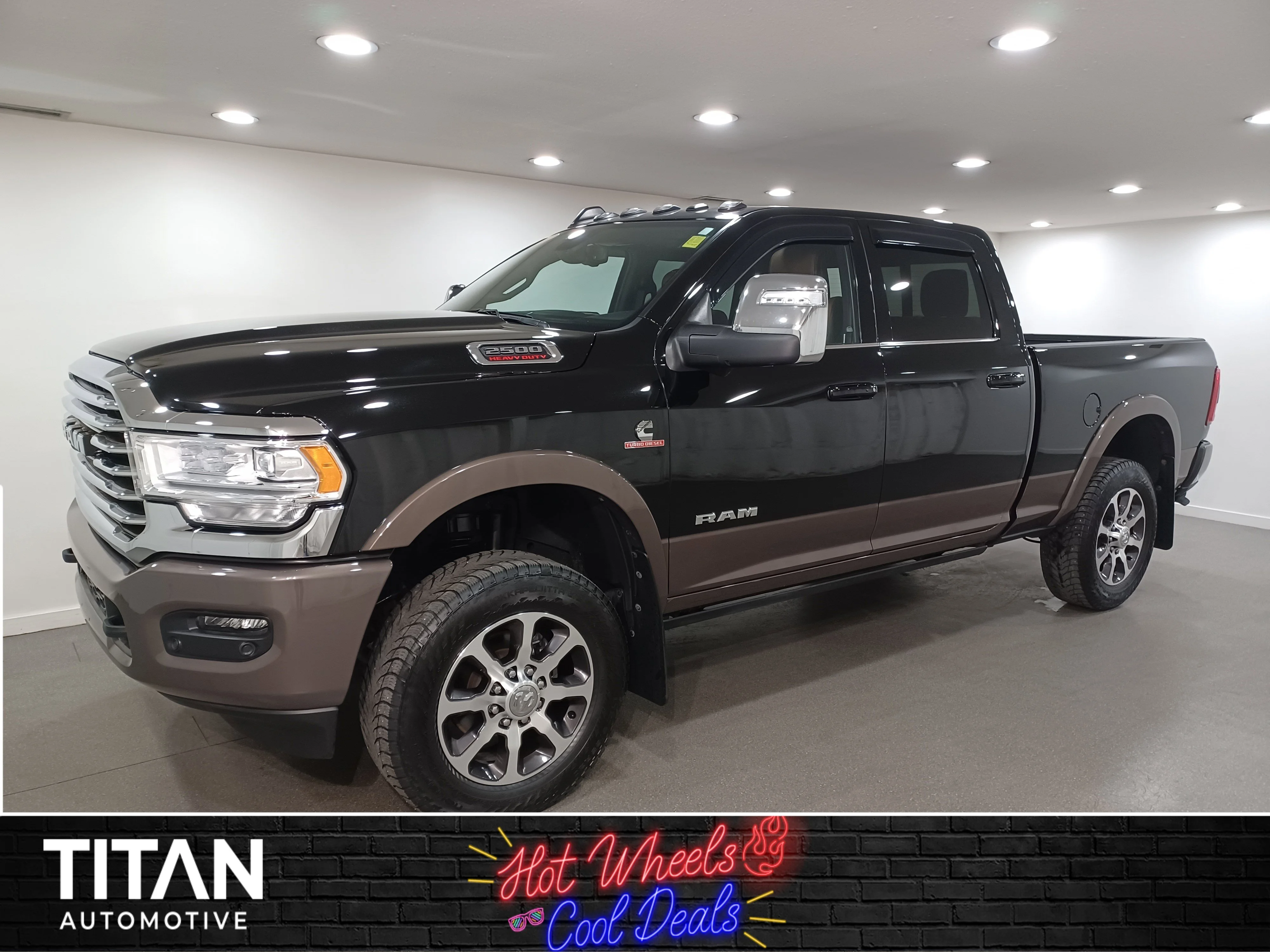 Certified Used 2024 Black Ram Limited Longhorn*6.7L Cummins | 35in Tires | Level | Nav | 360 Cam | Sunroof | Htd Whl | Pwr Boards image 1