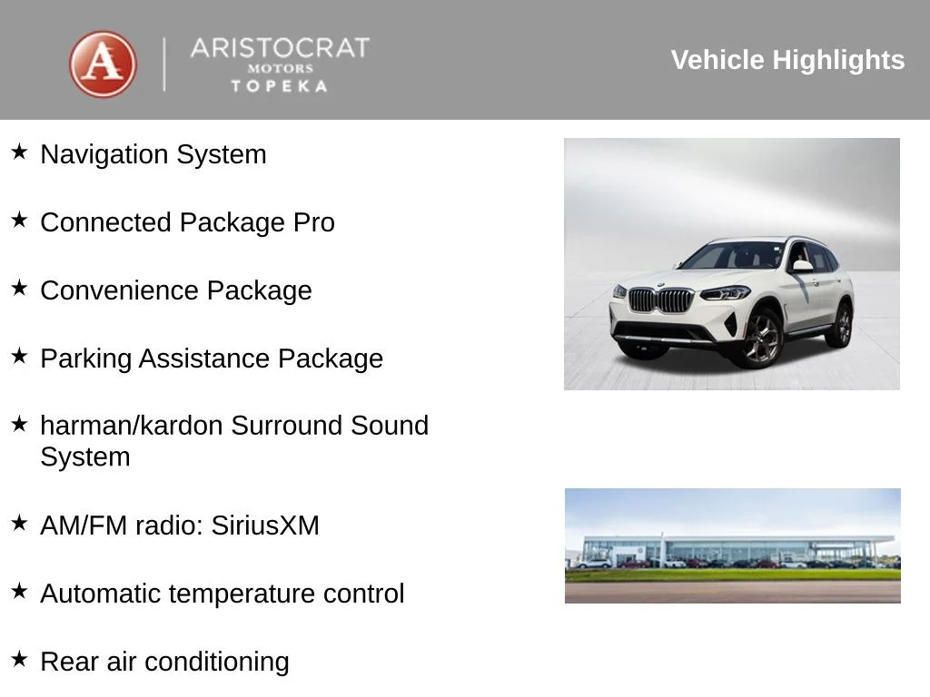 Used 2023 BMW X3 30i with VIN 5UX53DP05P9N72356 for sale in Kansas City