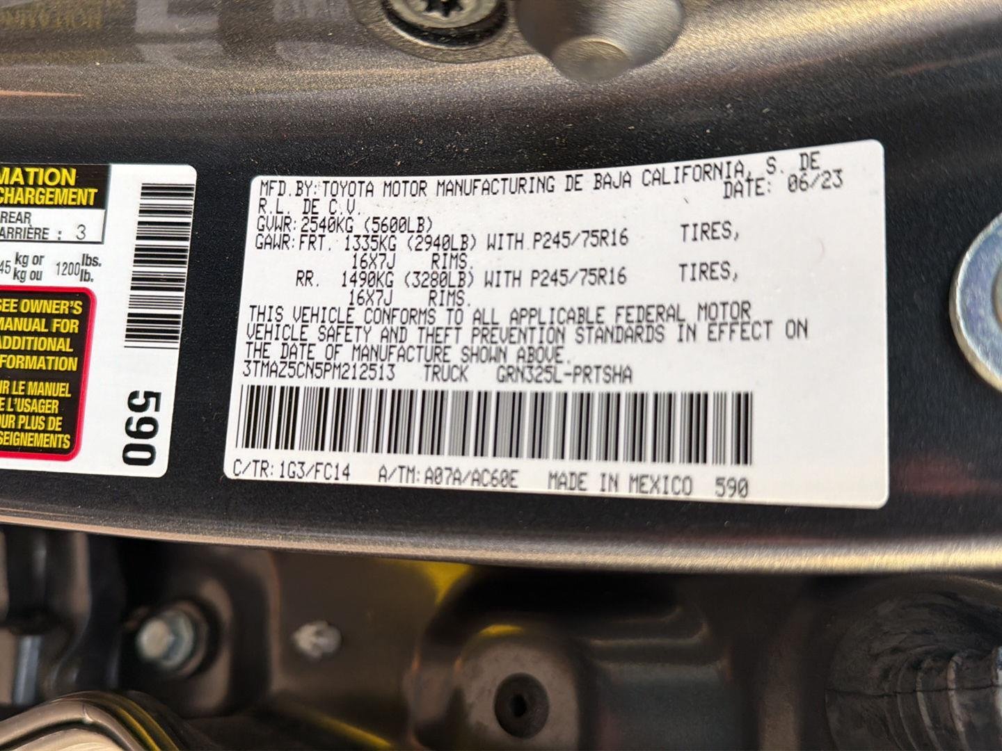 Used 2023 Magnetic Gray Metallic Toyota SR5 V6 image 39