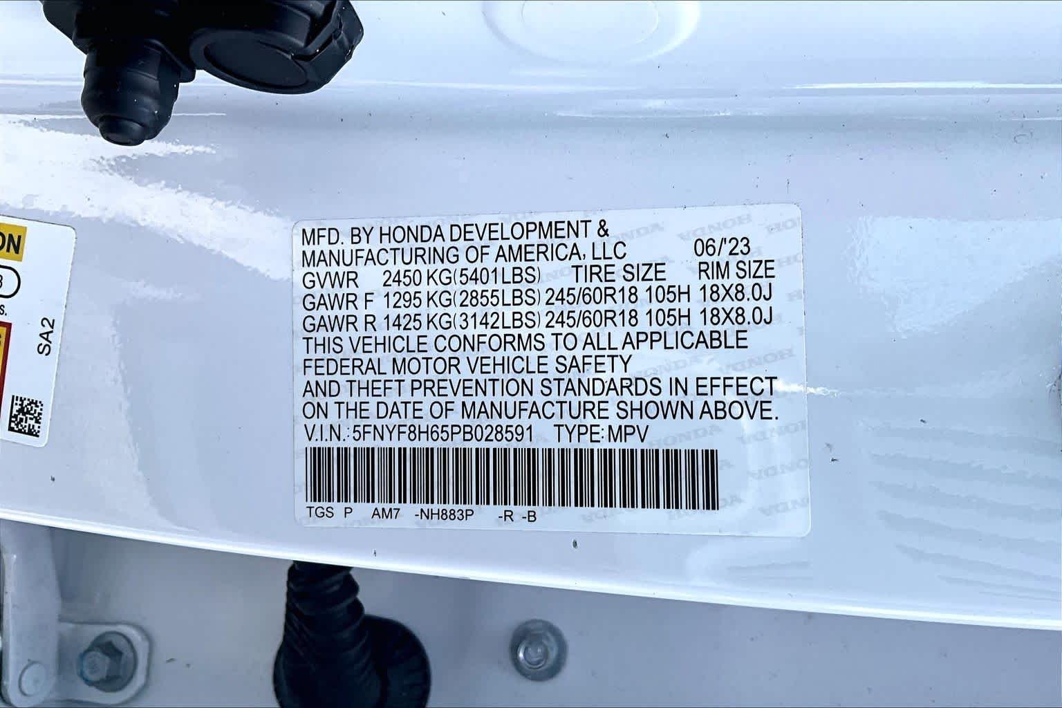 Certified Used 2023 Platinum White Pearl Honda TrailSport image 34