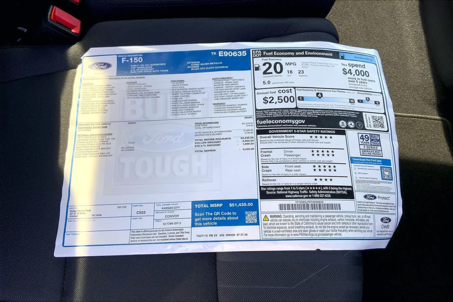 New 2026 Iconic Silver Metallic Ford STX® image 18