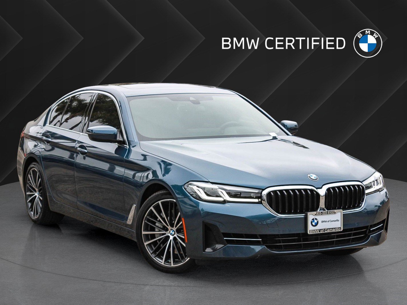 Used 2023 Arctic Race Blue metallic BMW 540i image 1