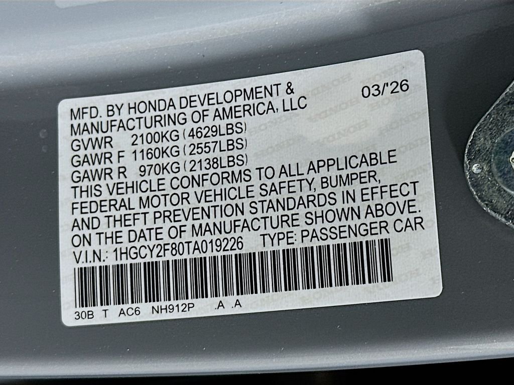 New 2026 Urban Gray Pearl Honda Touring image 33