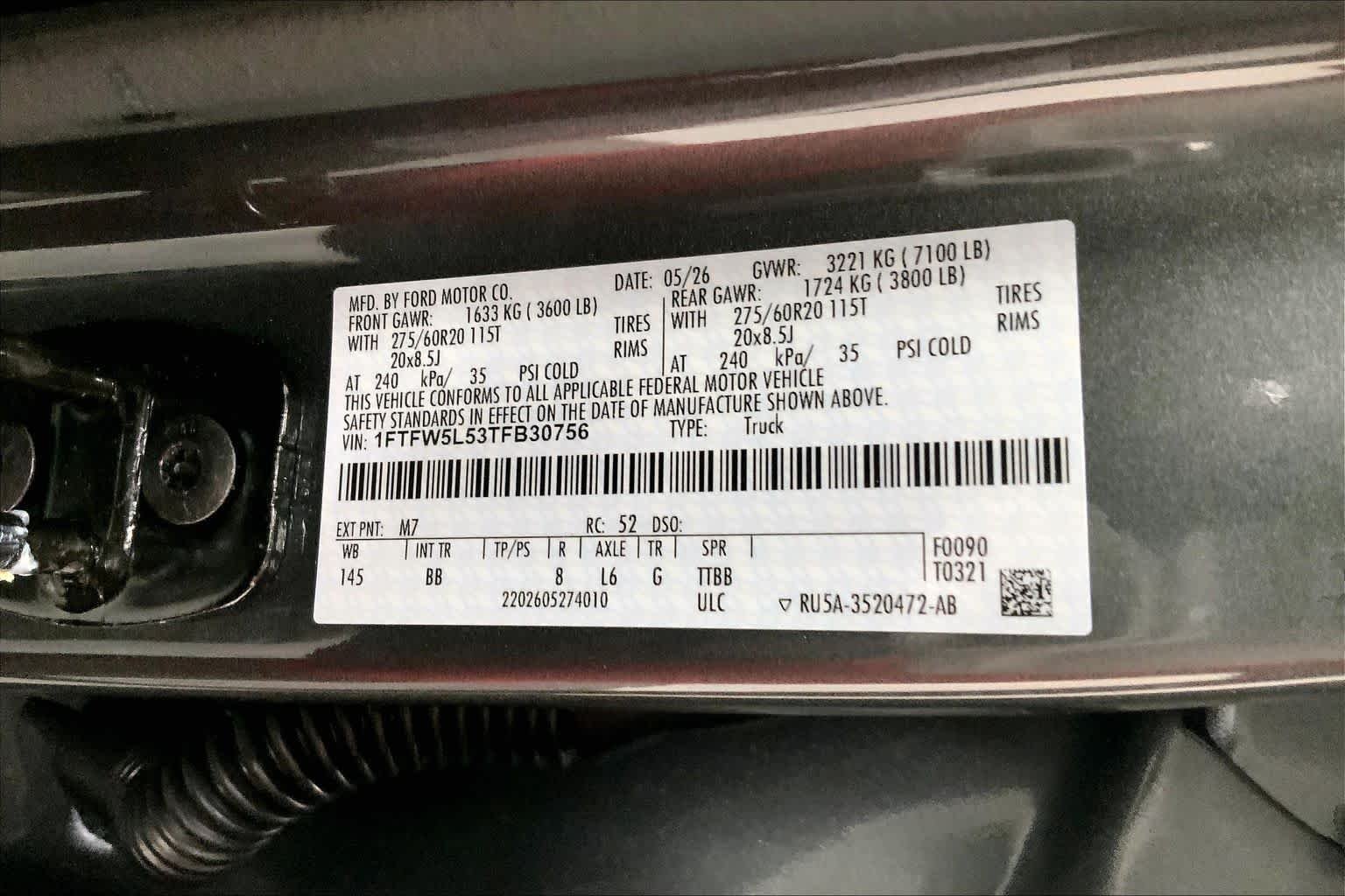 New 2026 Carbonized Gray Metallic Ford Lariat® image 20
