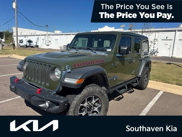 Used 2021 Green Jeep Unlimited Rubicon image 1