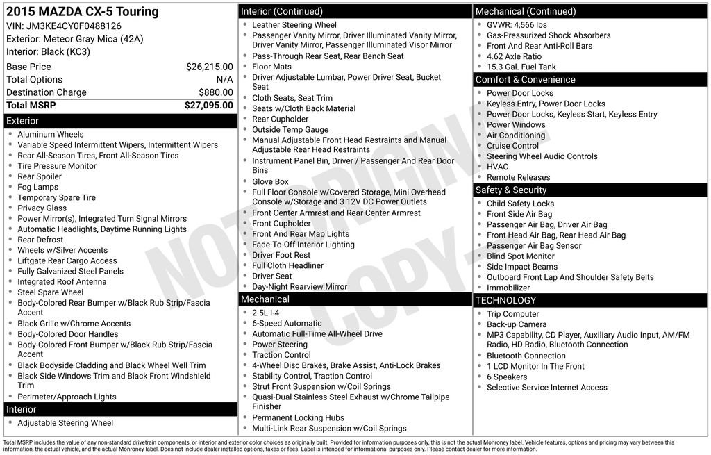 Used 2015 Gray Mazda Touring image 4