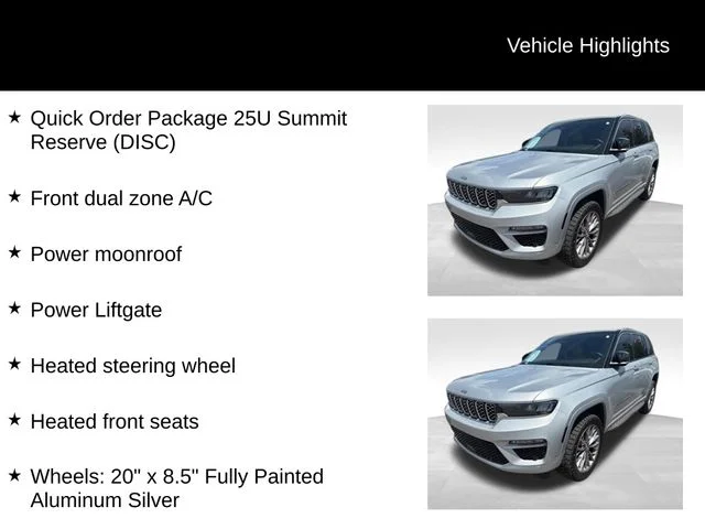 Used 2023 Silver Jeep Summit Reserve image 8