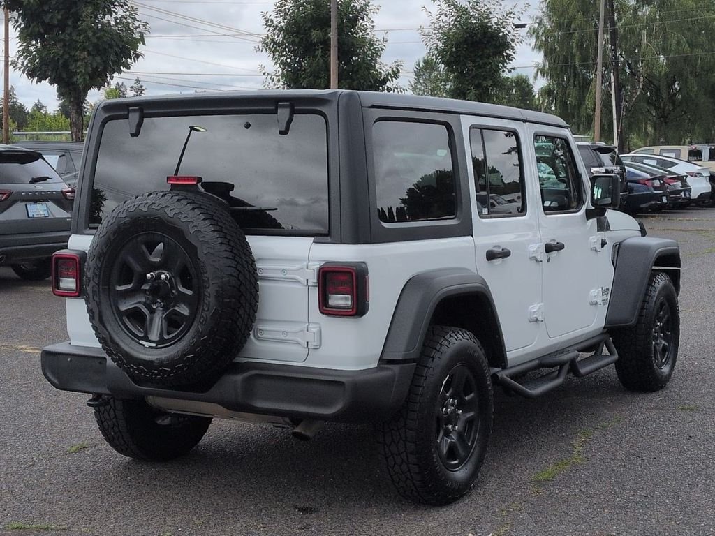 Used 2018 Bright White Clearcoat Jeep Unlimited Sport image 5