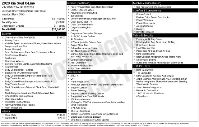 Used 2020 Black Kia X-Line image 13