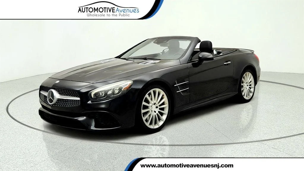 Used 2017 Black Mercedes-Benz SL 550 Roadster w/ Driver Assistance Pkg & MAGIC SKY CONTROL image 1