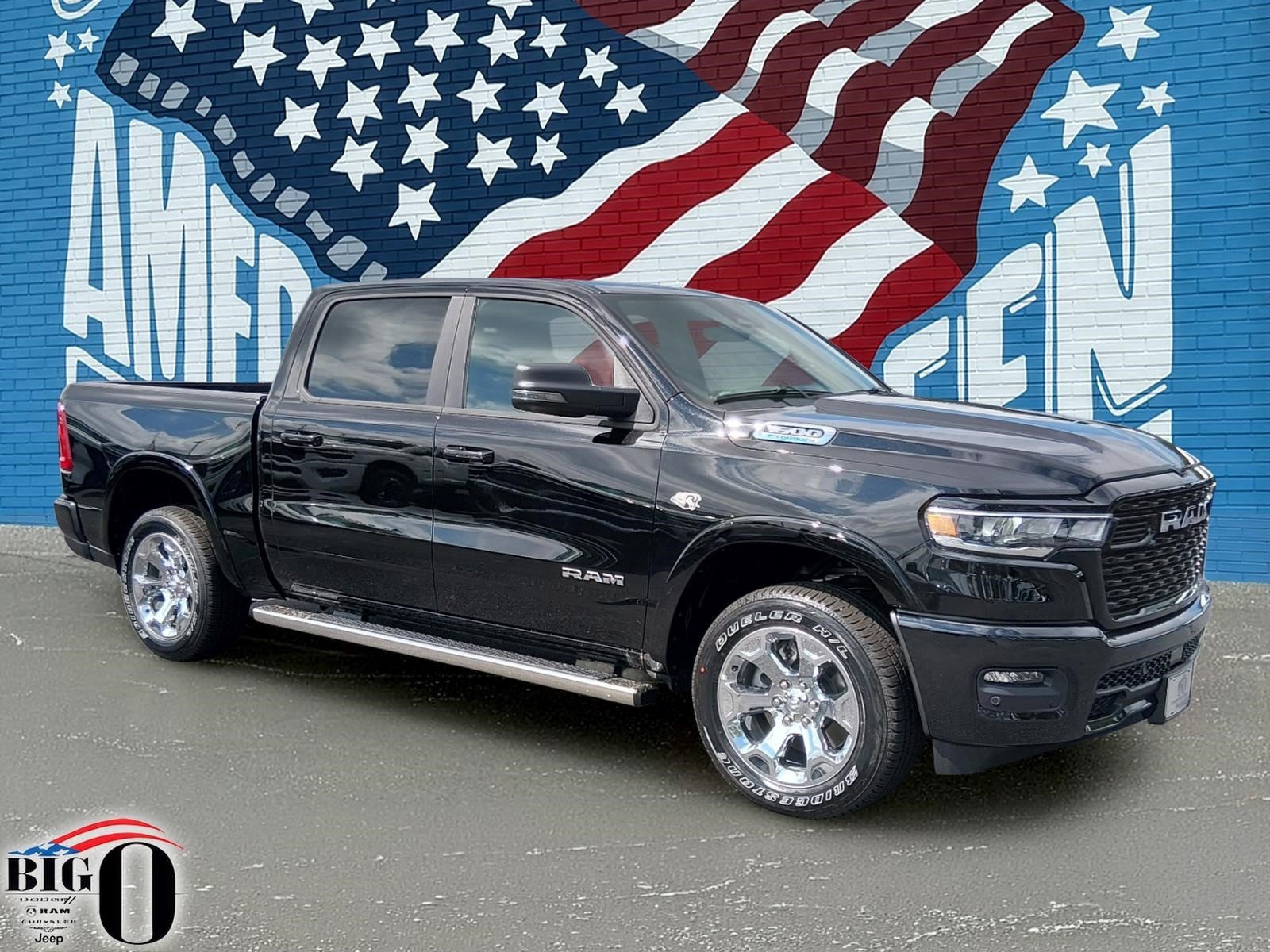 New 2026 Diamond Black Crystal Pearlcoat RAM Big Horn Crew Cab 4x4 5