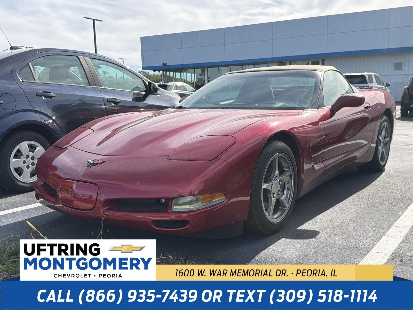 Used 2001 Magnetic Red Ii Metallic Chevrolet 2DR CONV image 1