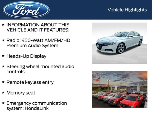 Used 2018 White Honda Touring 2.0T image 5