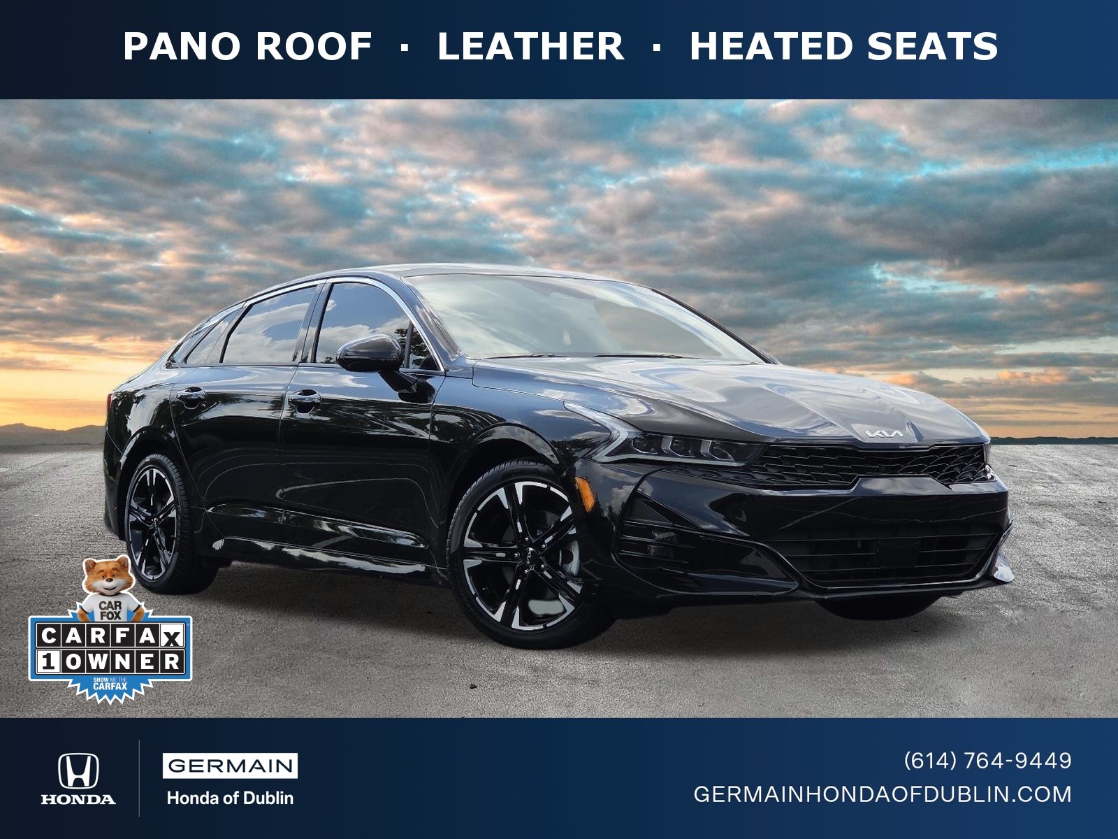 Used 2023 Ebony Black Kia GT-Line image 1