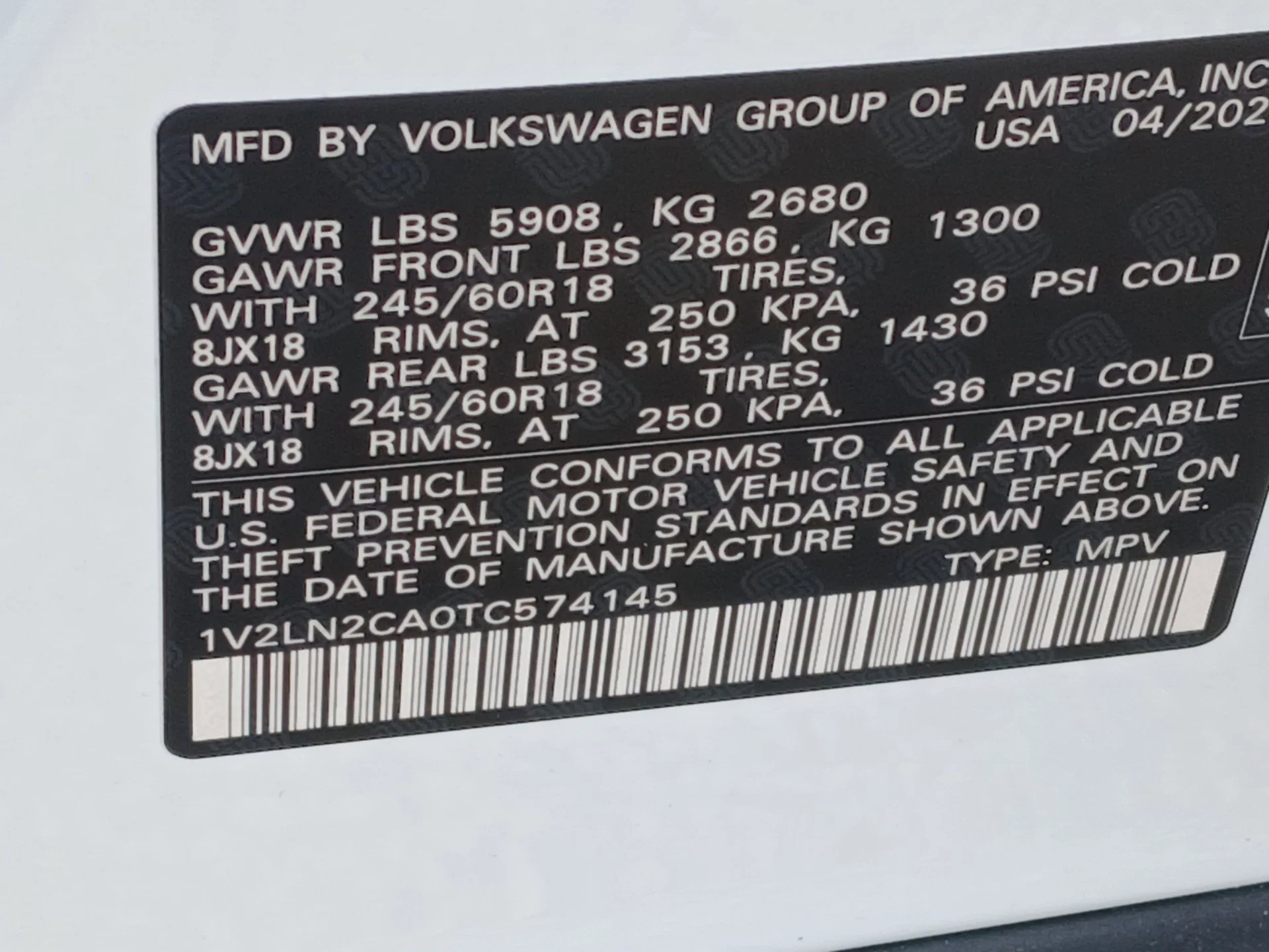 New 2026 Opal White Pearl Volkswagen 2.0T SE image 18