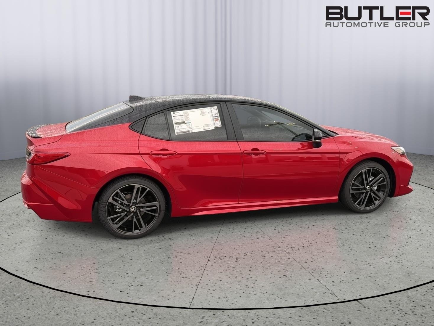 New 2026 Supersonic Red with Midnight Black Metallic roof Toyota XSE image 7